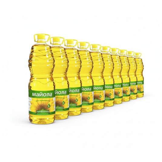 15x Majola 1L Sunflower Oil Unrefined Cold Pressed Non-GMO Ukrainian Cooking Oil (15L Total)-1