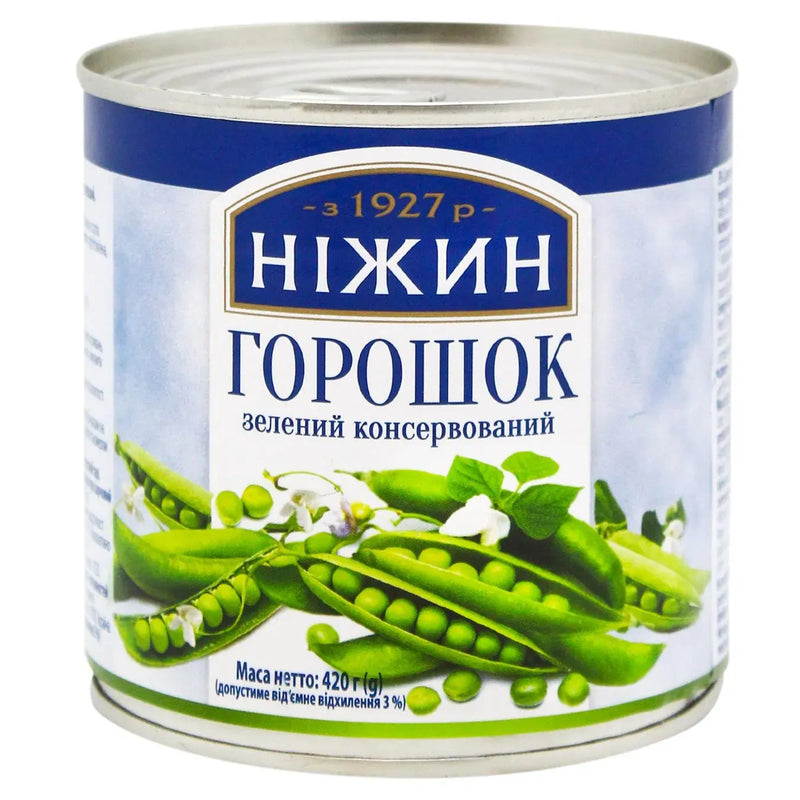 Load image into Gallery viewer, 420g Ukrainian Canned Green Peas in Brine &amp; Tin Can - Product of Ukraine-1
