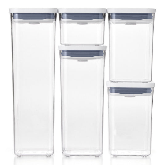 OXO Good Grips POP 2.0 5pc Container Set – Airtight Stackable BPA-Free Pantry Food Storage w/ Push Button Lid-1