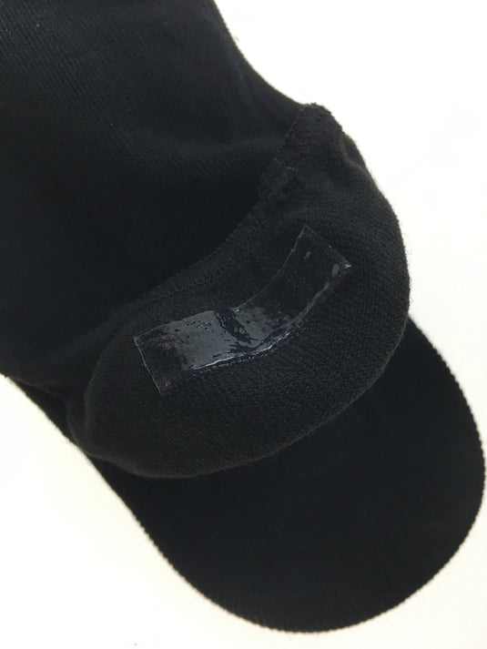 48x NO SHOW COTTON SOCKS Non Slip Heel Grip Low Cut Invisible Footlet Seamless - Black-2