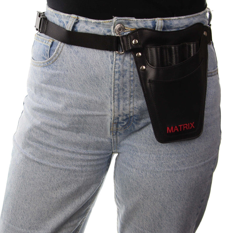 Load image into Gallery viewer, MATRIX Leather Tool Belt Barber Hairdressing Pouch Scissor Waist Pouch Bag-0
