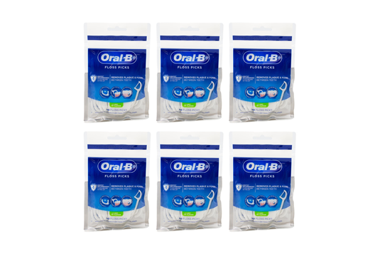 6x Oral B Floss Picks Mint Flavour 30pk-0