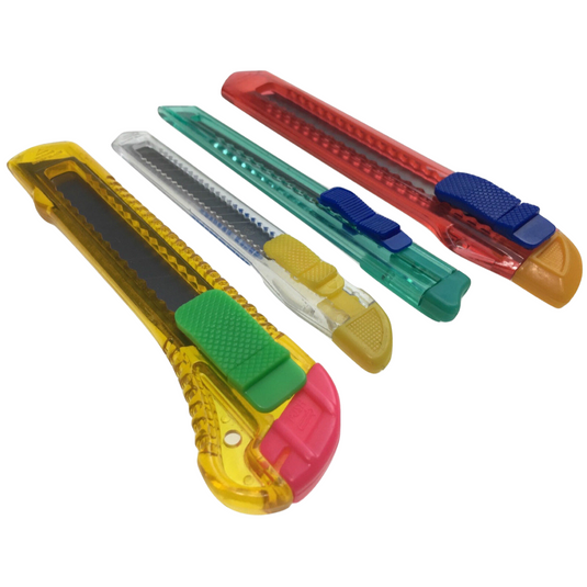 4x BOX CUTTER Knife Retractable Blade Snap Off Razor Durable Opener Slide Lock-1