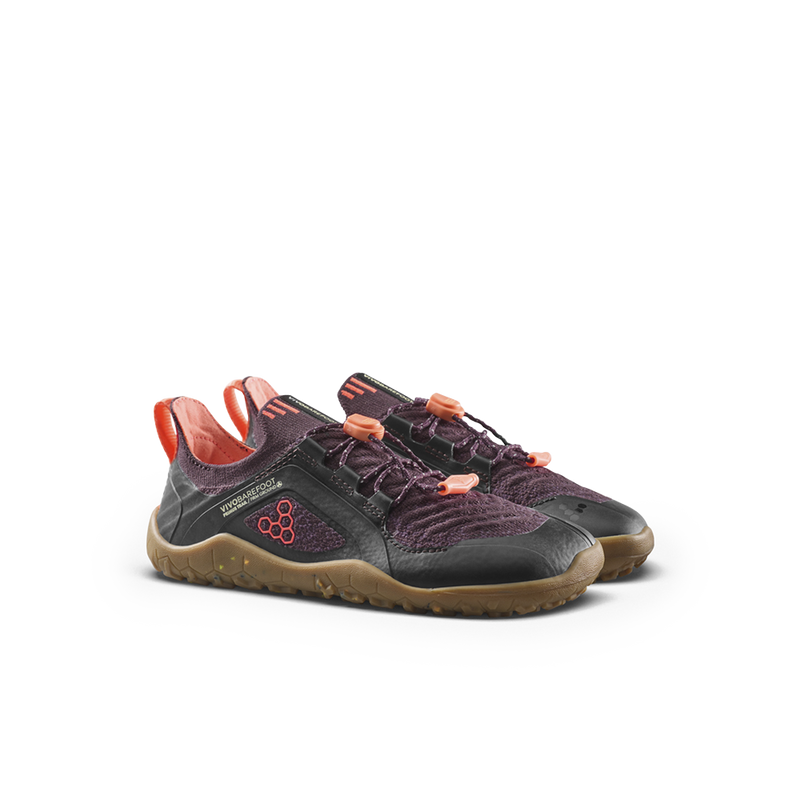Load image into Gallery viewer, Vivobarefoot Primus Trail Knit FG Preschool Huckleberry/ Molten Lava-3
