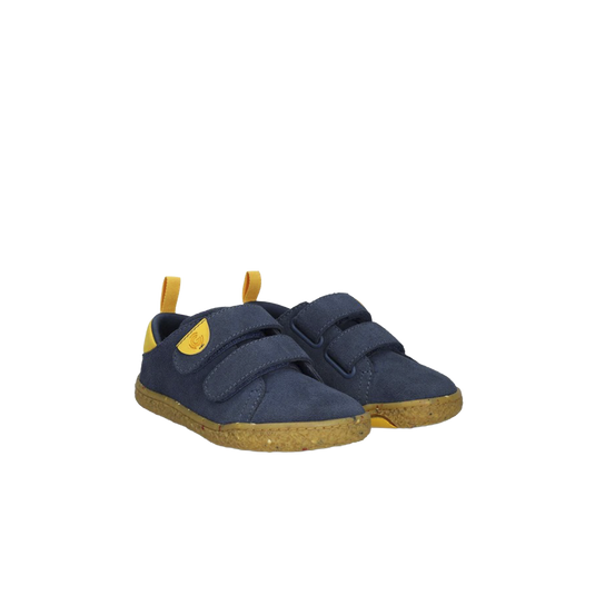 Groundies Malmö Kids' Barefoot Sneakers – Navy/Yellow
