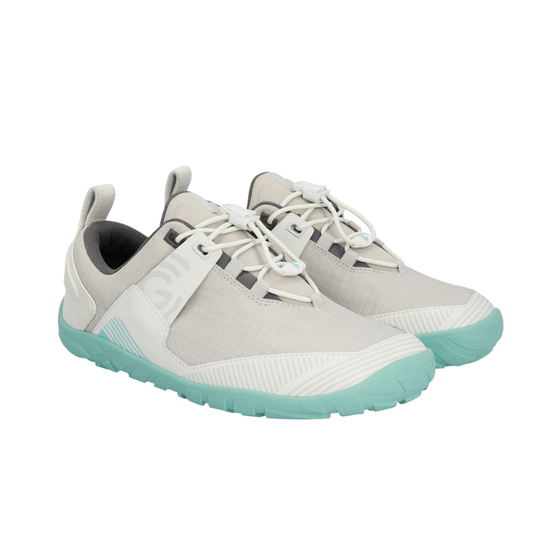 Load image into Gallery viewer, Groundies Chamonix TR Low Men's Barefoot Trail Shoes – Stone/Mint
