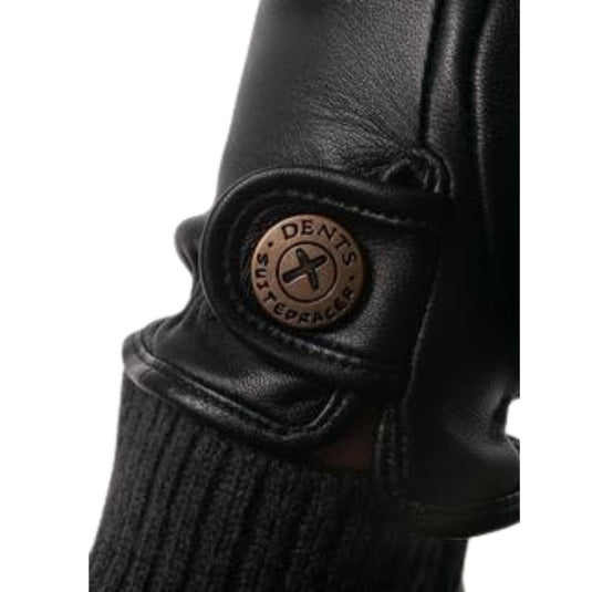 The Suited Racer x Dents Mens Cashmere Lined Leather Driving Gloves - Black-3