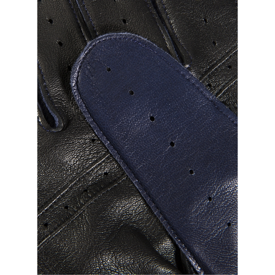 Dents Waverley Mens Leather Driving Gloves Luxury - Berry/Black-3