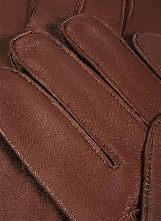 Dents Mens Leather Keston Gloves w/ Palm Vent & 3-Point Stitch Detail - English Tan-4