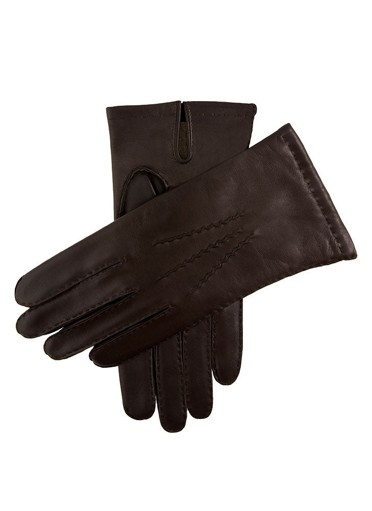 Load image into Gallery viewer, DENTS Mens Chelsea Cashmere Lined Leather Gloves Warm Classic Winter - Brown-1
