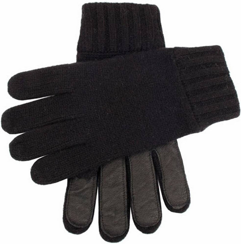 Load image into Gallery viewer, Dents Mens Lambswool Blend Knit Gloves With Pig Leather Palm Patch Winter Warm-0
