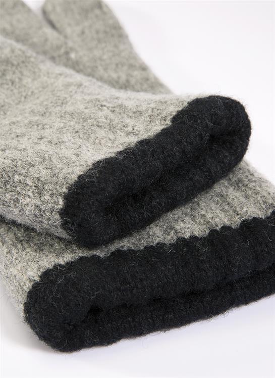Load image into Gallery viewer, Dents Newburgh Mens Lambswool Knitted Gloves - Grey/Black-2
