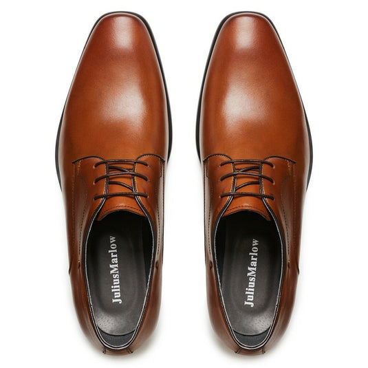 Julius Marlow Mens Keen Derby Work Leather Boots Shoes - Cognac-4