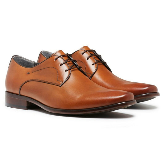 Julius Marlow Mens Keen Derby Work Leather Boots Shoes - Cognac-1