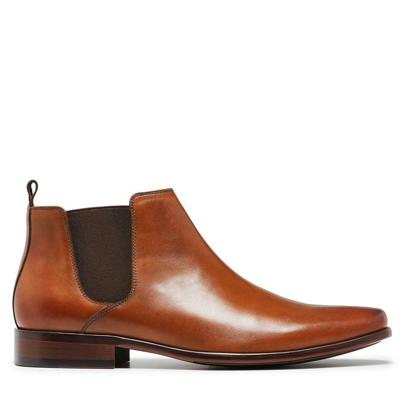 Load image into Gallery viewer, Julius Marlow Mens Kick Chelsea Work Leather Boots Shoes - Cognac-3
