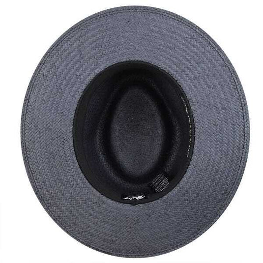 Bailey Mens Dreyer Paper Straw Hat Fedora Woven - Slate-3