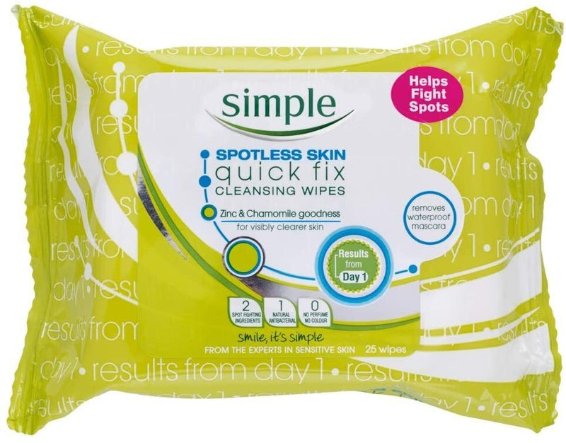 Load image into Gallery viewer, Simple Pk25 Spotless Skin Quick Fix Cleansing Wipes-0
