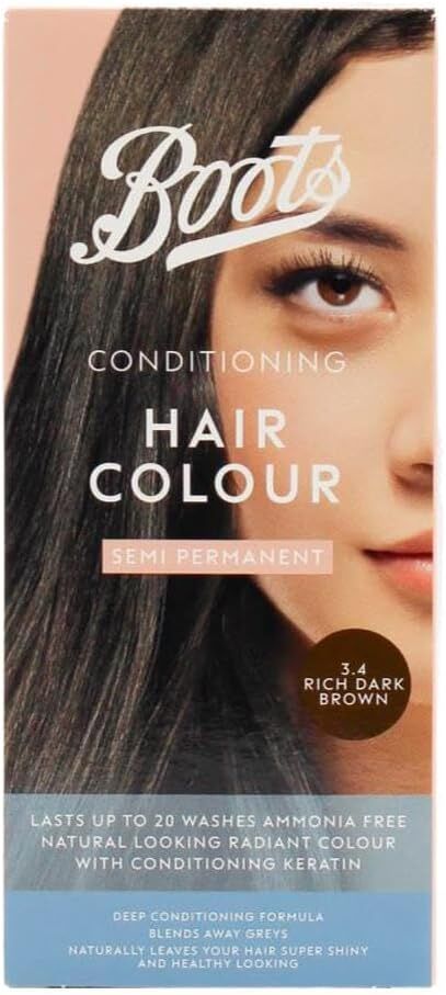 Load image into Gallery viewer, Boots Semi Permanent Hair Hair Colour, Rich Dark Brown 3.4-0
