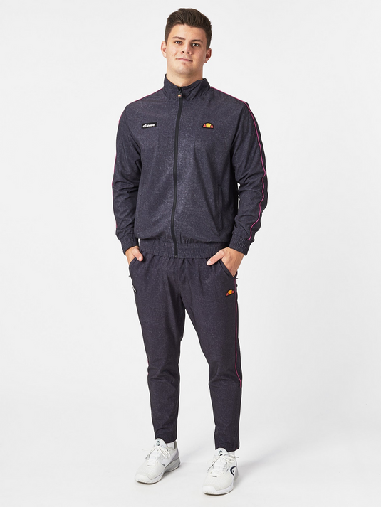 Ellesse Mens Sampratio Tennis Tracksuit Jacket Warmup in Charcoal Size Medium-4