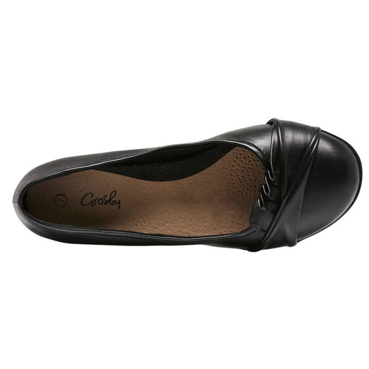 GROSBY Womens Ivy Flats Shoes Pumps Heels Closed Toe - Black-4