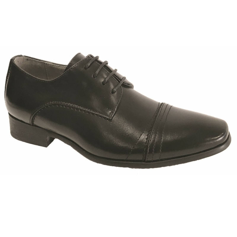 Load image into Gallery viewer, Grosby Boys Tanner Lace Up School Shoes Kids Childrens - Black-9
