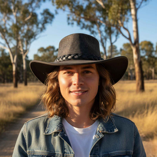 Jacaru 519 Roo Crushy Hat – Kangaroo & Bovine Leather | Crushable