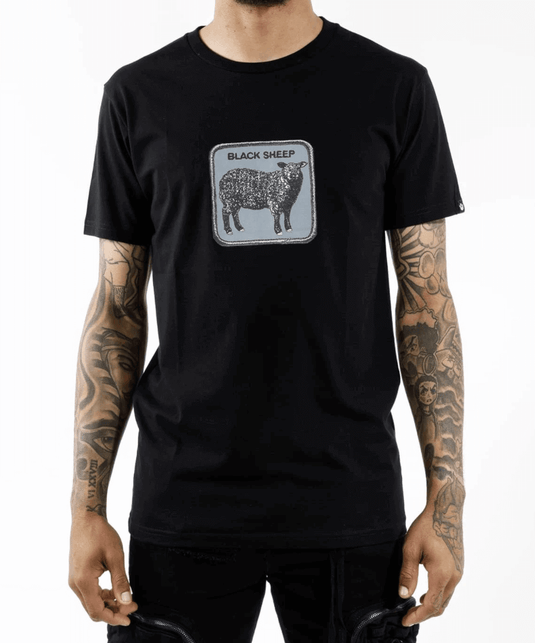 Goorin Bros The Animal Farm T Shirt Sheep - Made in Portugal - Black Sheep