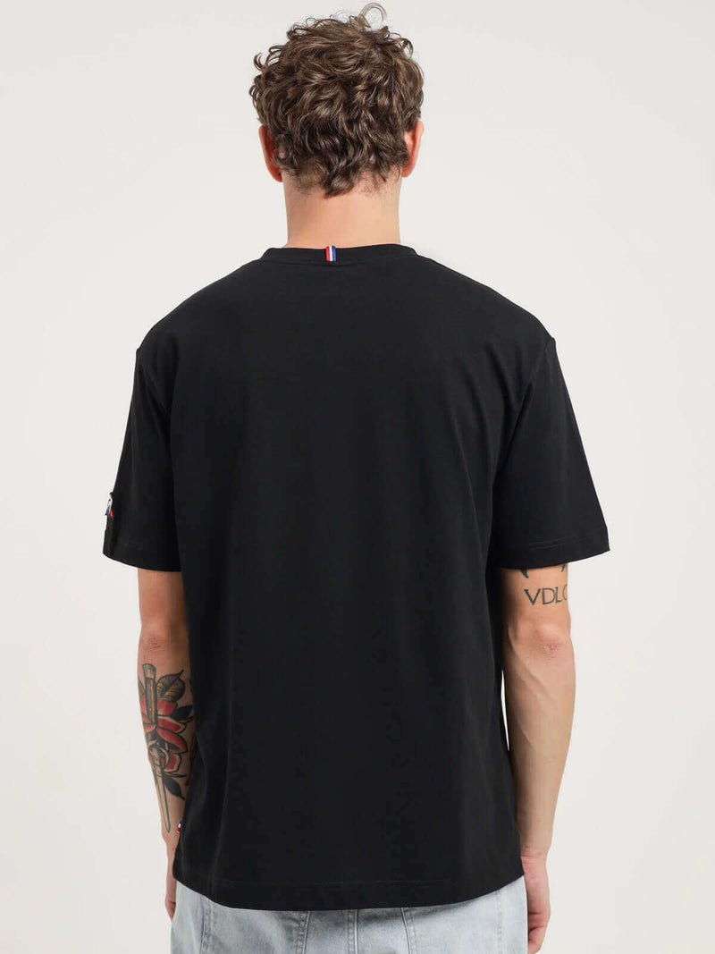 Load image into Gallery viewer, Le Coq Sportif Mens Francaise Tee Top T Shirt - Black
