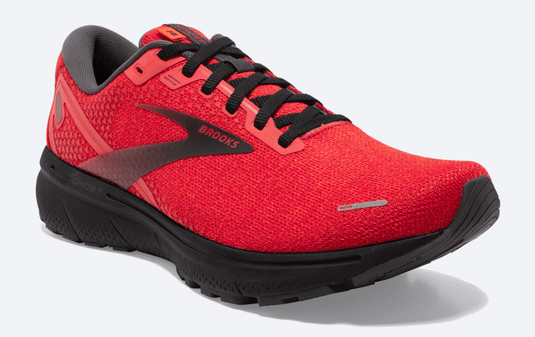 Brooks Mens Ghost 14 Running Shoes - Black/Red | Adventureco