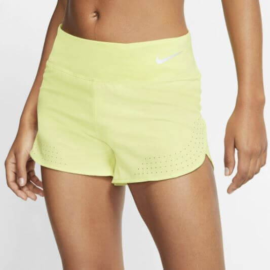 Nike Womens Eclipse Running Gym Shorts - Limelight