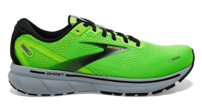 Brooks Mens Ghost 14 Running Shoes - Green/Grey | Adventureco