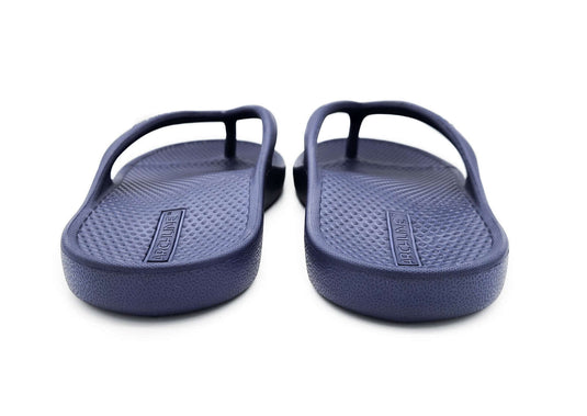 Archline Orthotic Foam Thongs Arch Support Flip Flops Orthopedic Rebound - Navy