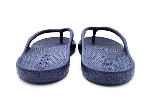 Archline Orthotic Foam Thongs Arch Support Flip Flops - Navy