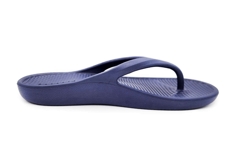 Load image into Gallery viewer, Archline Orthotic Foam Thongs Arch Support Flip Flops Orthopedic Rebound - Navy
