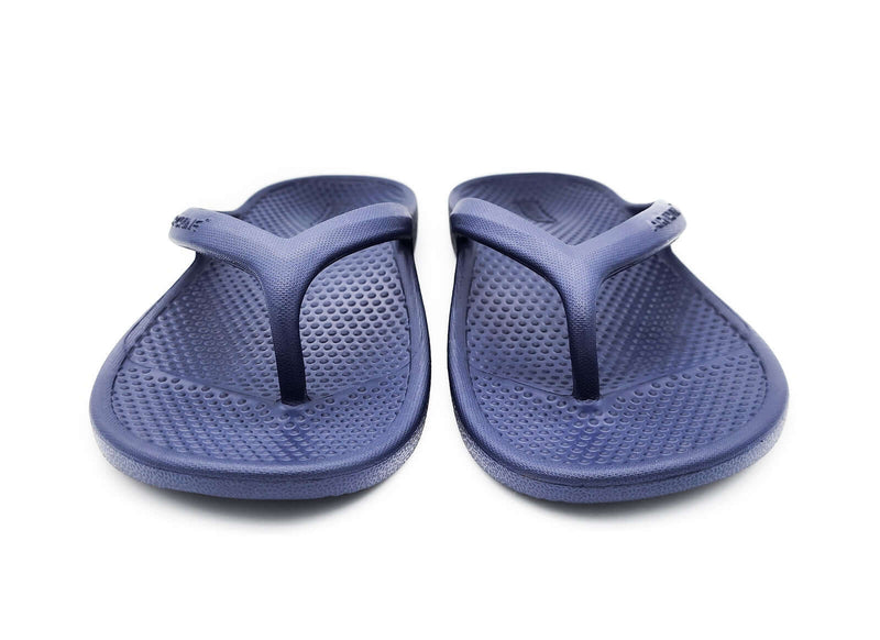 Load image into Gallery viewer, Archline Orthotic Foam Thongs Arch Support Flip Flops Orthopedic Rebound - Navy
