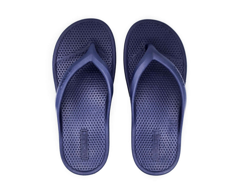 Load image into Gallery viewer, Archline Orthotic Foam Thongs Arch Support Flip Flops Orthopedic Rebound - Navy
