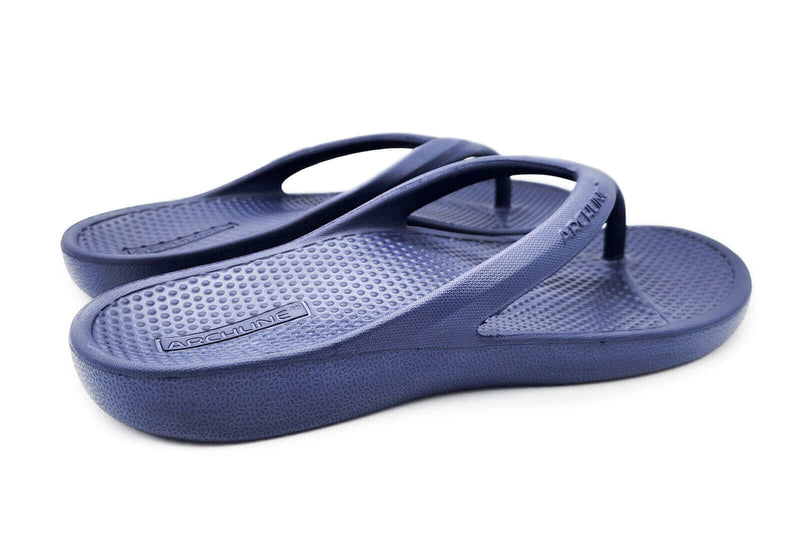 Load image into Gallery viewer, Archline Orthotic Foam Thongs Arch Support Flip Flops - Navy
