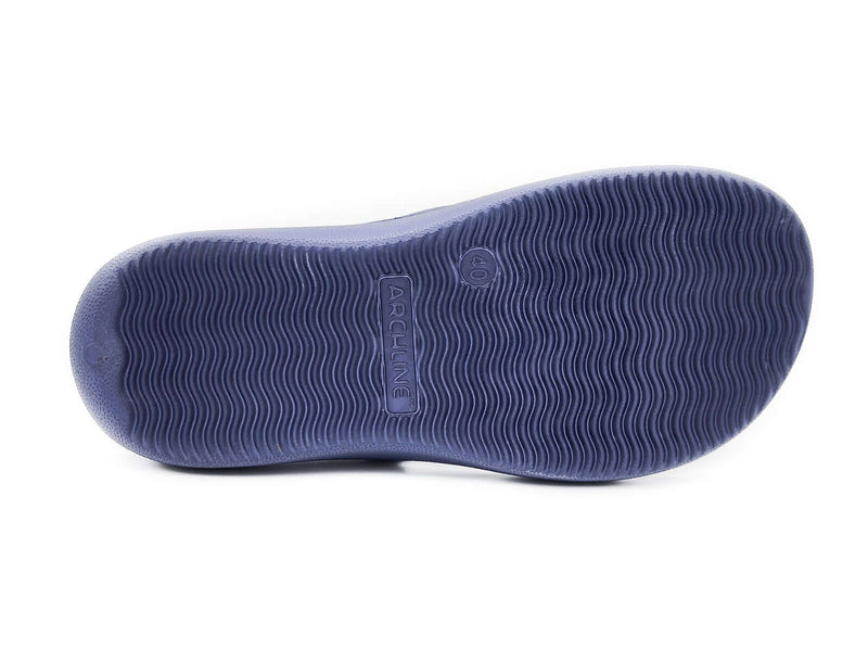 Load image into Gallery viewer, Archline Orthotic Foam Thongs Arch Support Flip Flops Orthopedic Rebound - Navy
