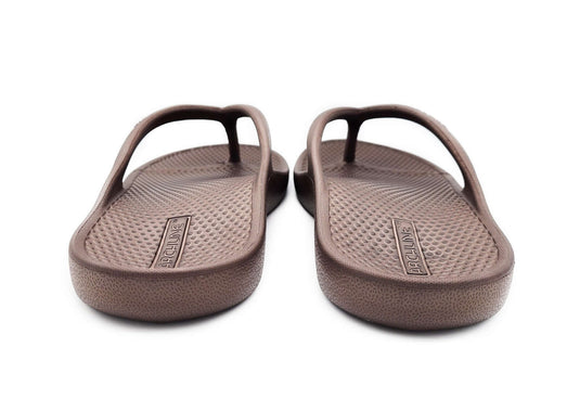 Archline Orthotic Foam Thongs Arch Support Flip Flops Orthopedic Rebound - Brown