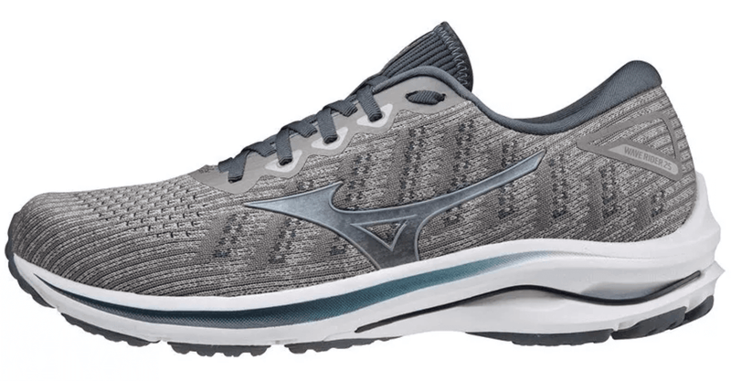 Load image into Gallery viewer, Mizuno Mens Wave Rider 25 Waveknit Running Shoes - Grey
