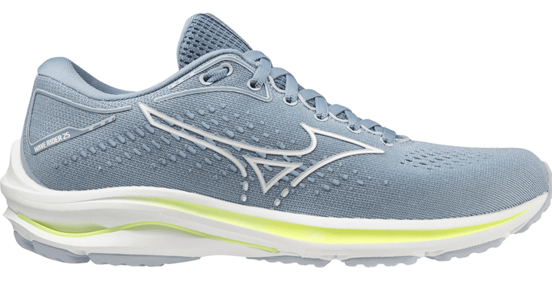 Load image into Gallery viewer, Mizuno Womens Wave Rider 25 Running Shoes - Grey/White
