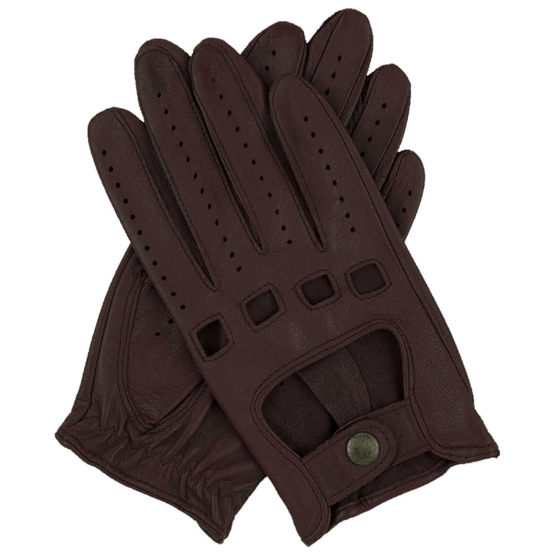 Load image into Gallery viewer, DENTS Womens Kangaroo Leather Driving Gloves Unlined w/ Gift Box Ladies - Brown
