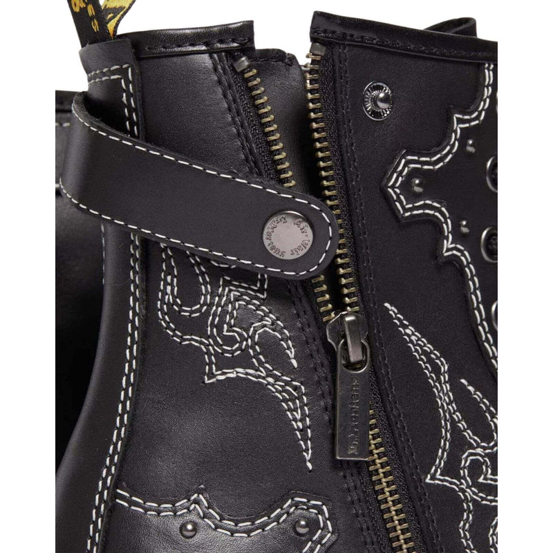 Load image into Gallery viewer, Dr. Martens 1460 Gothic Americana Leather Lace up 8 Eye Boots Wanama - Black

