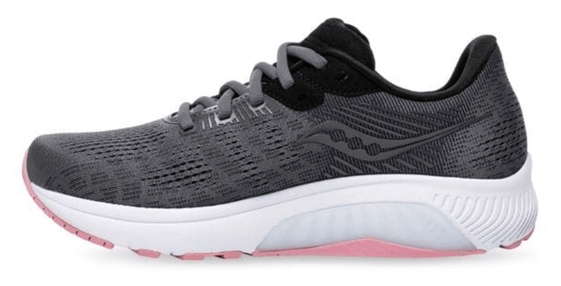 Load image into Gallery viewer, Saucony Womens Wide Guide 14 Shoes - Charcoal/Rose
