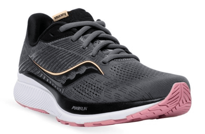 Load image into Gallery viewer, Saucony Womens Wide Guide 14 Shoes - Charcoal/Rose
