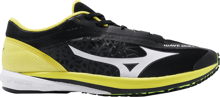 Load image into Gallery viewer, Mizuno Mens Wave Duel Running Shoes - Black/Yellow

