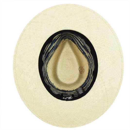 Bailey Mens Tasmin Straw Hat Panama Fedora Made in USA - Storm Multi