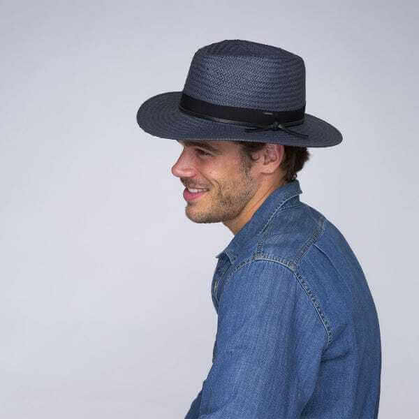 Load image into Gallery viewer, Bailey Mens Dreyer Paper Straw Hat Fedora Woven - Slate
