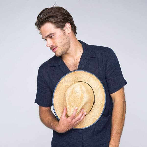 Load image into Gallery viewer, Bailey Mens Parson Straw Hat Trilby Fedora Made in USA - Tea Stain
