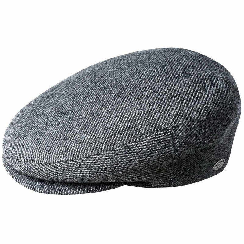 Load image into Gallery viewer, Bailey Mens Lord Wool Twill Ivy Flat Cap Hat Made In Italy - Charcoal
